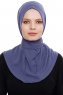 Narin - Hijab Crepe One-Piece Práctico Royal Blue