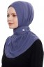 Narin - Hijab Crepe One-Piece Práctico Royal Blue