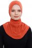 Narin - Hijab Crepe One-Piece Práctico Ladrillo