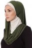 Naz - Hijab One-Piece Práctico Caqui & Beige Claro - Ecardin