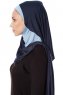 Naz - Hijab One-Piece Práctico Azul Marino & Azul Claro - Ecardin