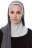 Naz - Hijab One-Piece Práctico Gris Oscuro & Gris Claro - Ecardin