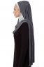 Naz - Hijab One-Piece Práctico Gris Oscuro & Gris Claro - Ecardin