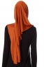 Naz - Hijab One-Piece Práctico Ladrillo & Beige Claro - Ecardin