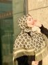 Nona - Hijab Estampado De Algodón Caqui - Mirach