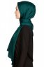 Nuray Glansig Mörkgrön Hijab 8A08c