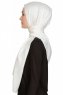Nuray Glansig Offwhite Hijab 8A09c