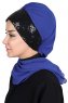 Olga - Hijab Práctico Azul & Negro