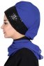 Olga - Hijab Práctico Azul & Negro