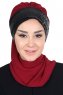 Olga - Hijab Práctico Burdeos & Negro