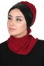 Olga - Hijab Práctico Burdeos & Negro