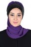 Olga - Hijab Práctico Púrpura & Negro