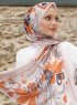 Pariza - Hijab Hoja Estampado Marrón