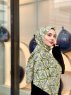 Parisha - Hijab Estampado De Algodón Verde - Mirach