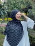 Qiana - Hijab Estampado De Algodón Negro
