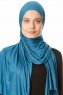 Seda - Hijab Jersey Petrol Azul - Ecardin