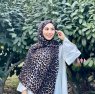 Shahnaz - Hijab De Algodón Estampado De Leopardo Negro