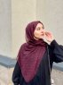 Shilan - Hijab Estampado De Crepe Burdeos - Mirach