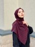 Shilan - Hijab Estampado De Crepe Burdeos - Mirach