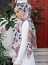 Yumna - Hijab Estampado Marrón Claro