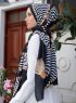 Yumna - Hijab Estampado Azul Marino Oscuro