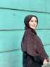 Tahia - Hijab Estampado De Crepe Negro - Mirach