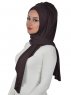 Tamara - Hijab De Algodón Práctico Marrón