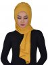 Tamara - Hijab De Algodón Práctico Mostaza