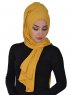 Tamara - Hijab De Algodón Práctico Mostaza