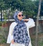 Tanaz - Hijab Estampado De Algodón Negro