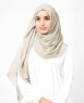 Turtledove Beige Bomull Voile Hijab 5TA86a