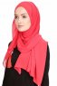 Vahide Hallonröd Crepe Chiffon Hijab 4A1841b