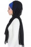 Vera - Hijab Chiffon Práctico Azul & Negro