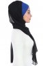 Vera - Hijab Chiffon Práctico Azul & Negro