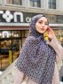 Wahida - Hijab Estampado De Algodón Negro- Mirach