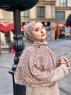 Wahida - Hijab Estampado De Algodón Taupe - Mirach
