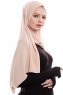 Yara - Hijab Crepe One-Piece Práctico Beige