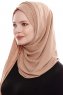 Yara - Hijab Crepe One-Piece Práctico Camel