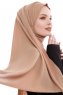 Yara - Hijab Crepe One-Piece Práctico Camel