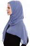 Yara - Hijab Crepe One-Piece Práctico Índigo