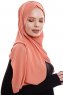 Yara - Hijab Crepe One-Piece Práctico Salmón