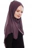 Yara - Hijab Crepe One-Piece Práctico Púrpura