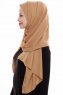 Yara - Hijab Crepe One-Piece Práctico Caramelo Ligero