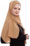 Yara - Hijab Crepe One-Piece Práctico Caramelo Ligero