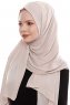 Yara - Hijab Crepe One-Piece Práctico Taupe Claro