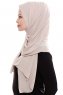 Yara - Hijab Crepe One-Piece Práctico Taupe Claro