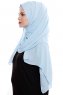 Yara - Hijab Crepe One-Piece Práctico Azul Claro