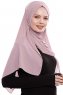 Yara - Hijab Crepe One-Piece Práctico Rosa Oscuro