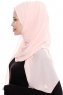 Yara - Hijab Crepe One-Piece Práctico Rosado