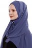 Yara - Hijab Crepe One-Piece Práctico Royal Blue